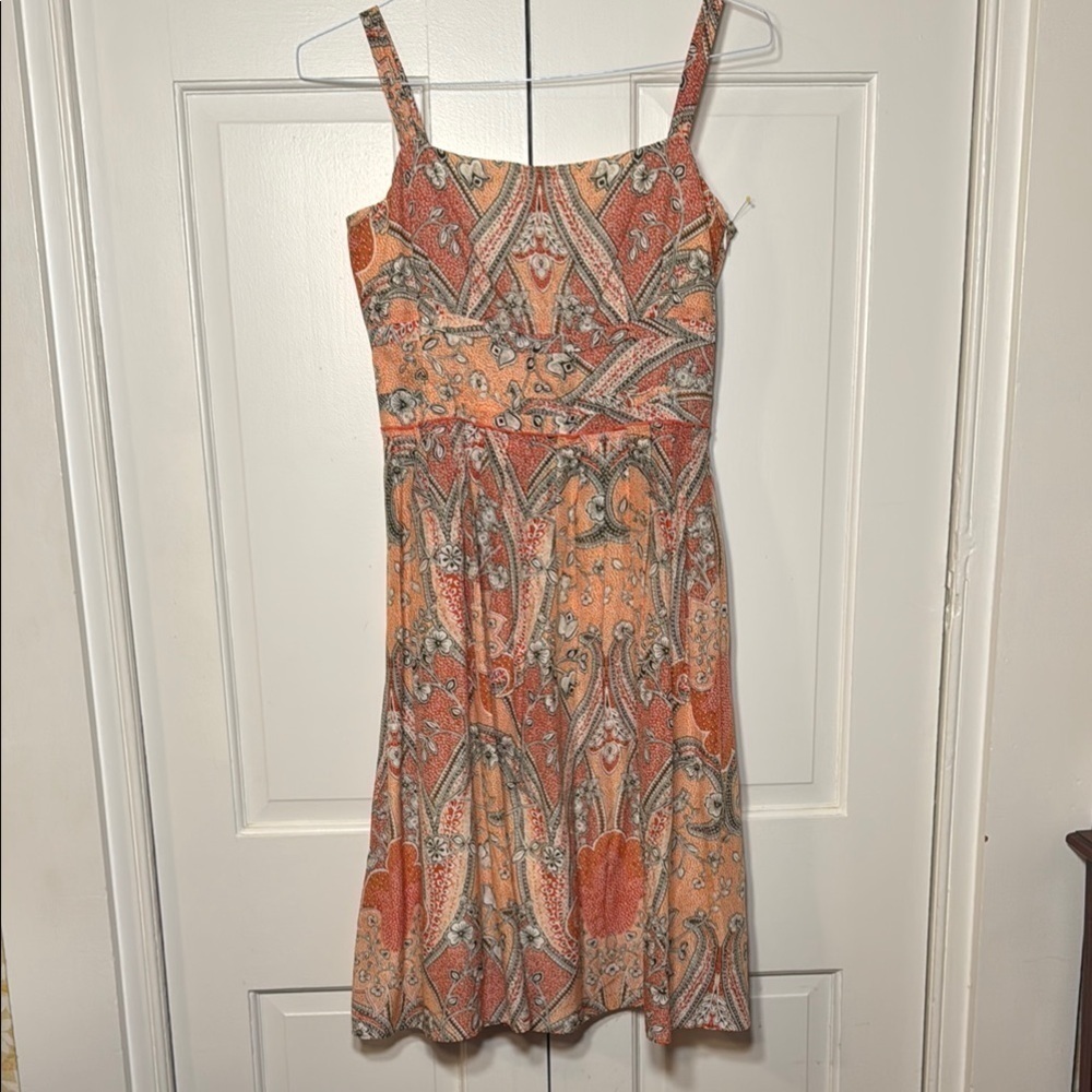 NWOT Anne Taylor Paisley Print Fit and Flare Summer  Dress